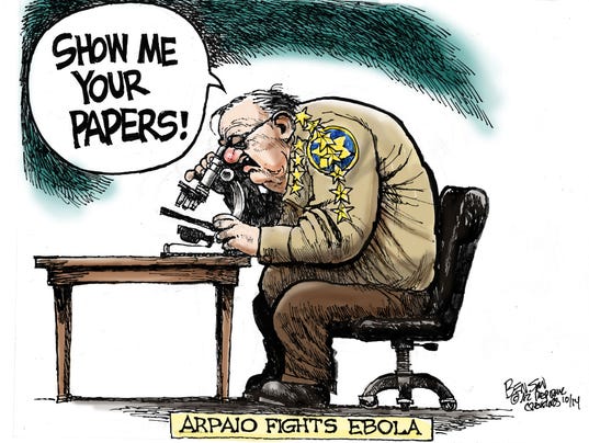 Image result for cartoon of joe arpaio