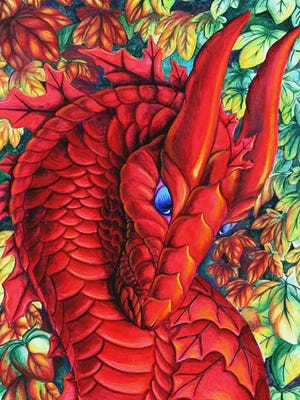 "Autumn's Passage" is among the vivid dragon portraits by Carla Morrow that will be featured at her booth at the Doña Ana Arts Council's Renaissance ArtsFaire Nov. 7-8 at Young Park.