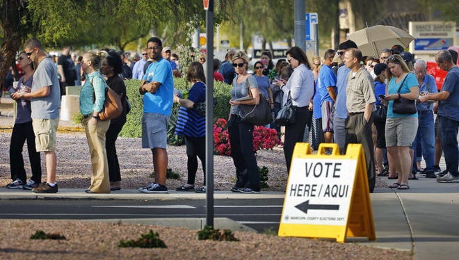 Primary voters on March 22, 2016, in Phoenix.