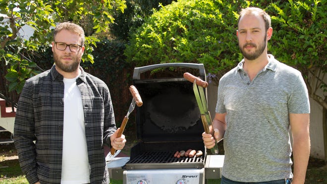 Seth Rogen and writing partner Evan Goldberg get grilled on their new movie 'Sausage Party.'