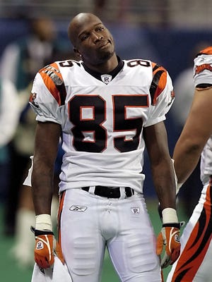 Bengals receiver Chad Johnson looks on as the final seconds tick away in a 27-10 loss to the St. Louis Rams in December of 2003.