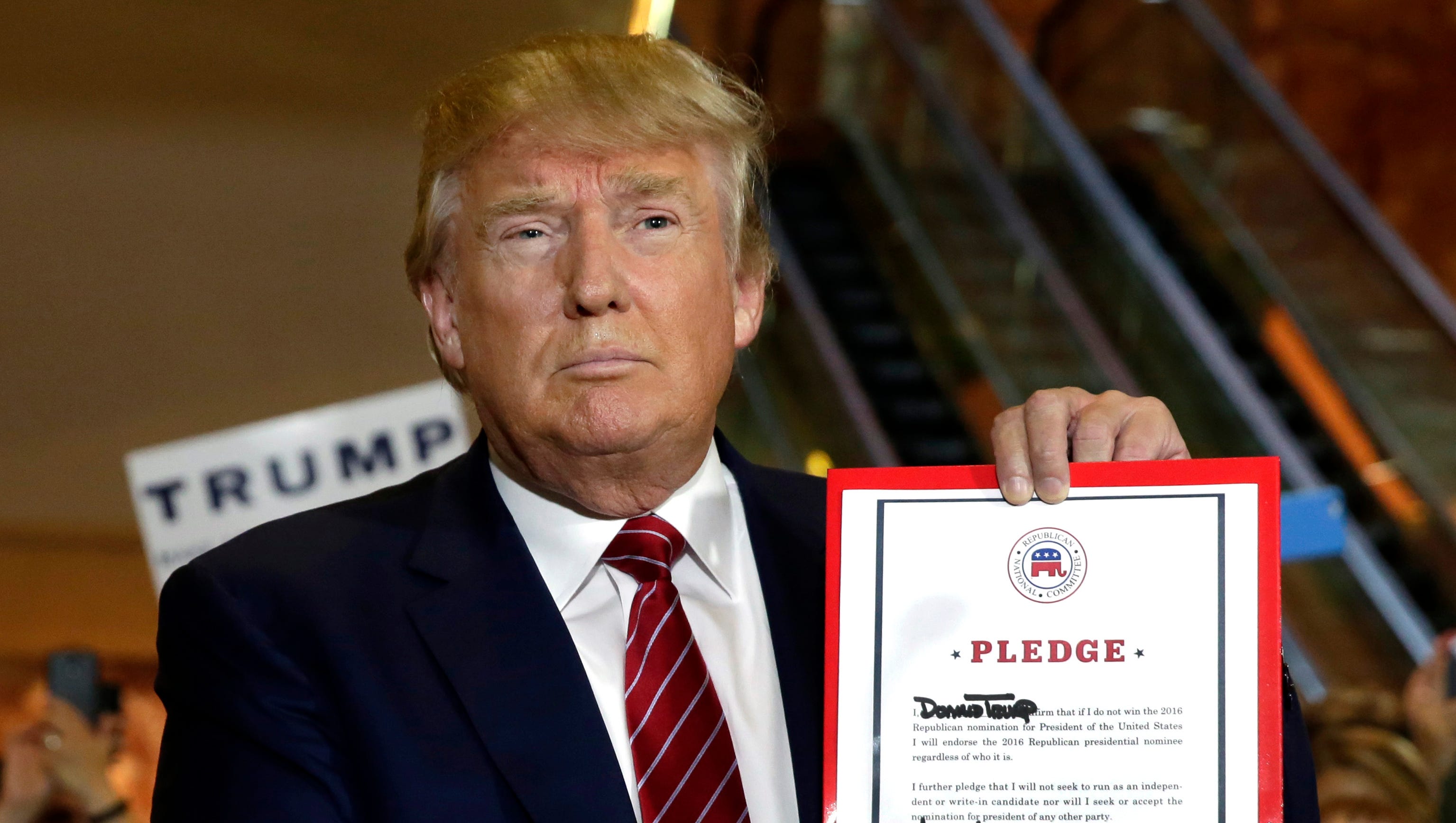 Trump Signs Loyalty Pledge To Republicans