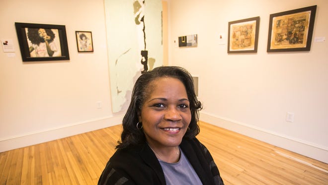 Artist and educator Ophelia Chambliss, of Manchester Township, poses for a photo at Marketview Arts Thursday, Feb. 9, 2017, in York City. As the curator of the Twelve Black Female Exhibition, Chambliss noticed the lack of representation of African Americans in art exhibits, and came up with her own show, to not only showcase herself, but other women ranging from ages 15-65. The show can be viewed Tuesdays and Thursdays from 10 a.m. to 2 p.m. or on Saturdays from 10 a.m. to 4 p.m., at Marketview Arts is located at 35 W Philadelphia St. Amanda J. Cain photo
