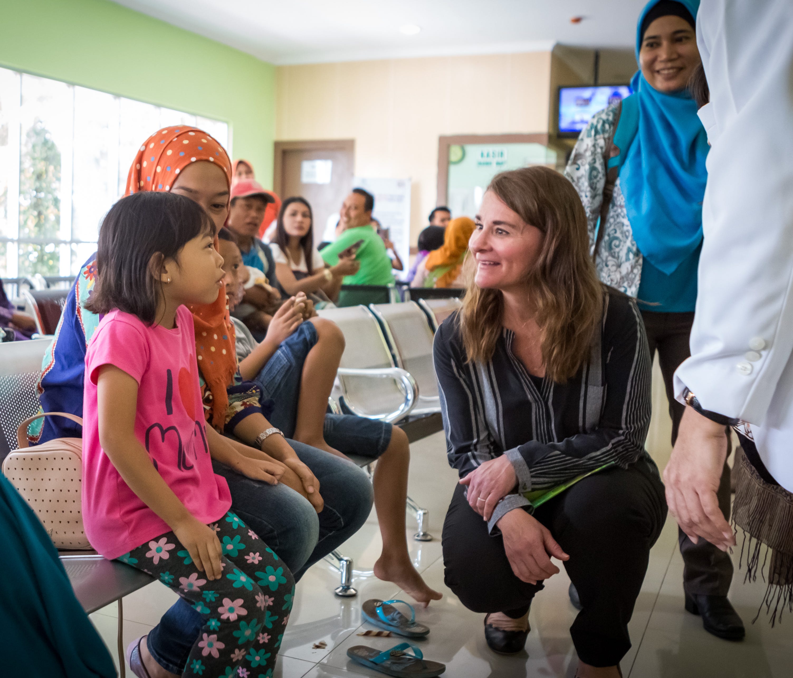 Melinda Gates at a hospital in Yogyakarta, Indonesia, on March 22, 2017.