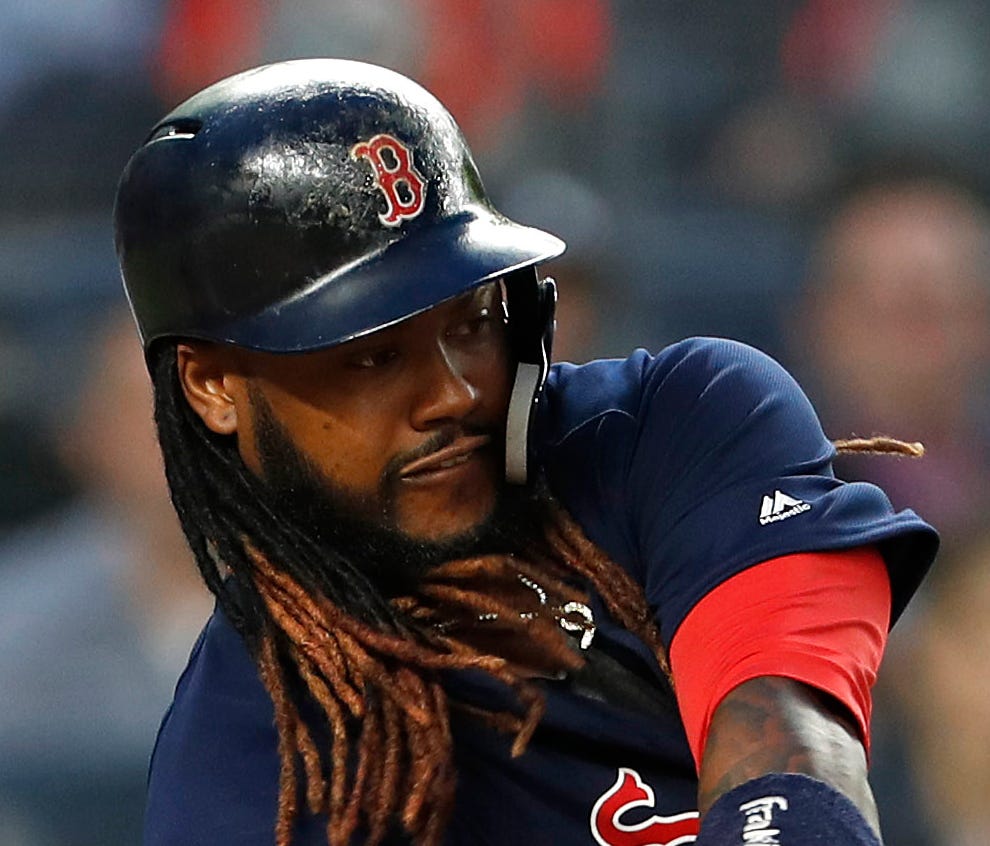 Hanley Ramirez, shown hitting for the Red Sox in May, was released by the team on June 1.