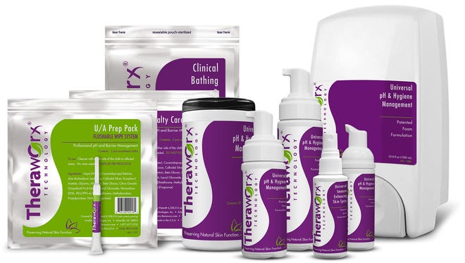 A selection of products from Asheville's Avadim Technologies clinical brand, Theraworx Technologies.
