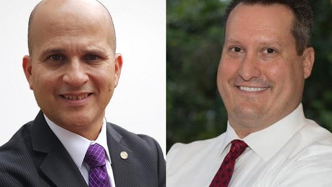 David Santiago, left, and Will Roberts, right, are candidates for Volusia County tax collector.