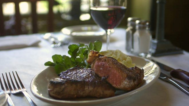 A New York strip steak is one of the plates guests can have at Mr. B's - A Bartolotta Steakhouse. The restaurant is reopening after being closed for nearly a year.