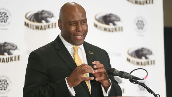 Patrick Baldwin was named the University of Wisconsin-Milwaukee's new men's basketball coach in June.