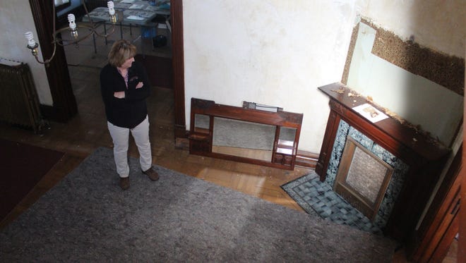 Sherry Hall is the site manager for the Harding Home, which is being restored to its state in 1920 when Warren G. Harding was running his front-porch campaign for president.