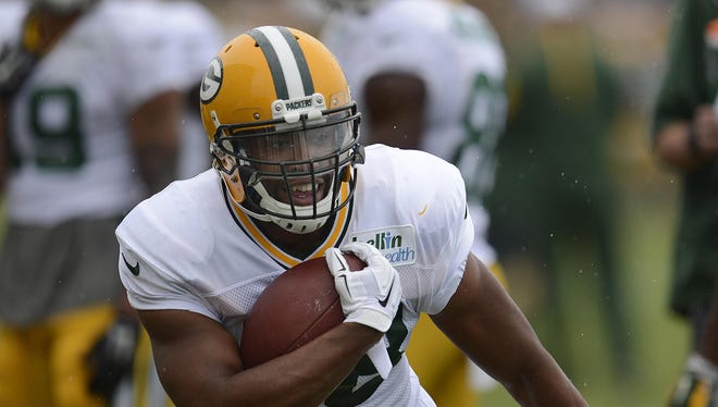Green Bay Packers rookie running back John Crockett saw his first training camp action after returning from an ankle injury.