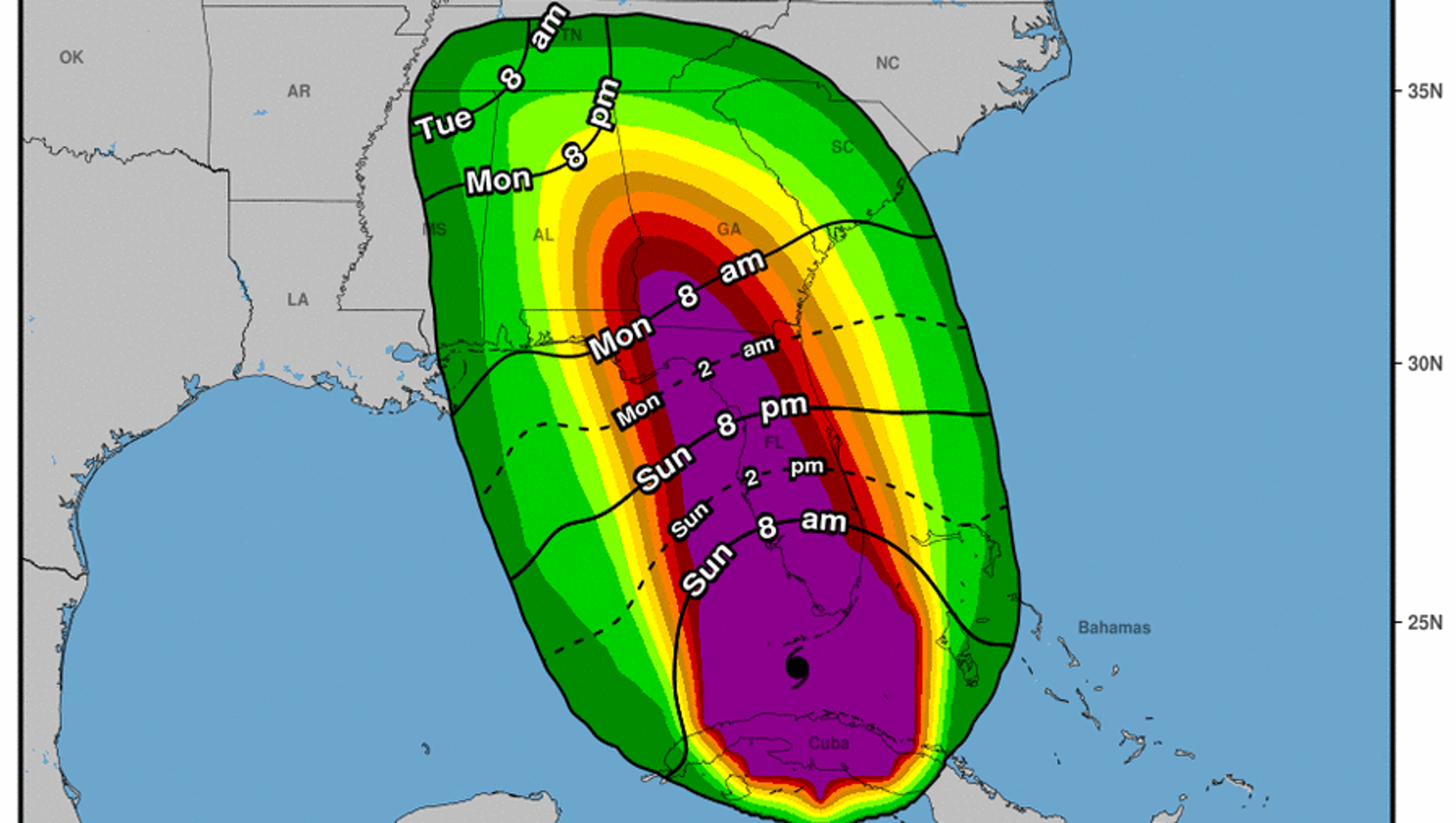 Hurricane Irma's path Maps show future track to Tennessee