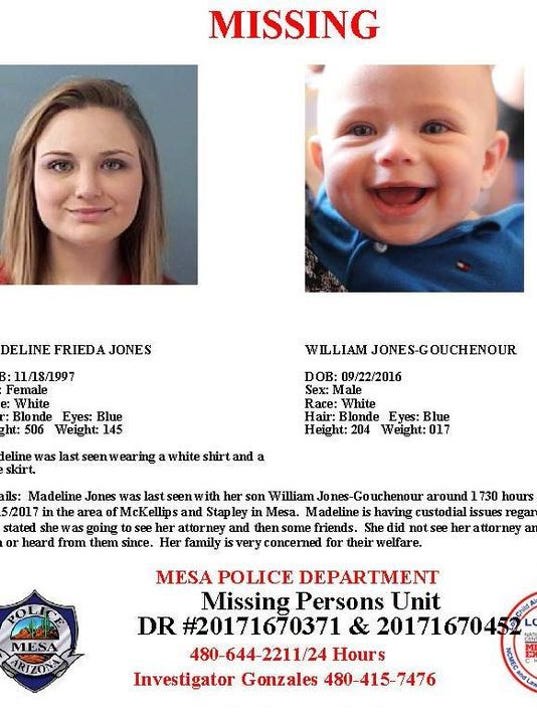 Madeline Jones and son missing