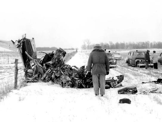 Elwin Musser's photo of the Buddy Holly plane crash