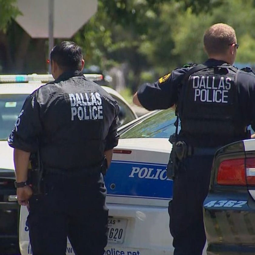 Dallas police were on the scene of a shooting east of downtown Dallas in which a firefighter was shot Monday, May 1, 2017.