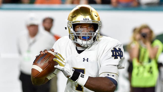 Brandon Wimbush was benched during the Irish's come-from-behind win in the Citrus Bowl.