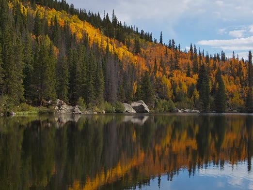 Autumn in Rocky Mountain National Park is crisp air,