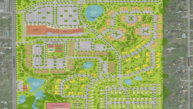 A rendering of the proposed development at Waverly Park.
