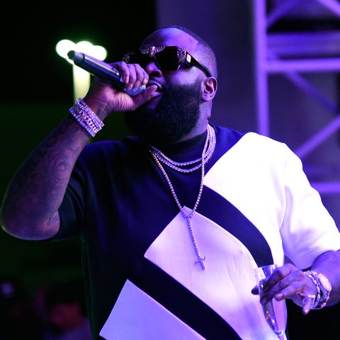 Rapper Rick Ross performs on April 21, 2017 in...