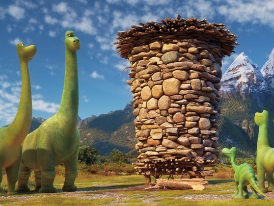 Exclusive: Arlo and dad build a silo in 'Good Dinosaur 