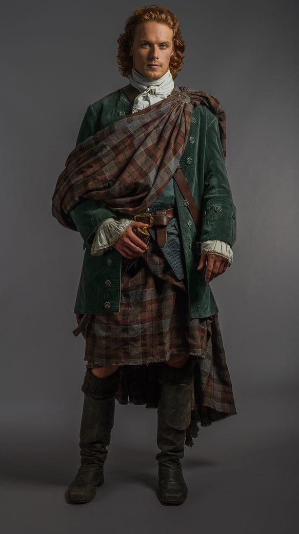 jamie fraser white shirt
