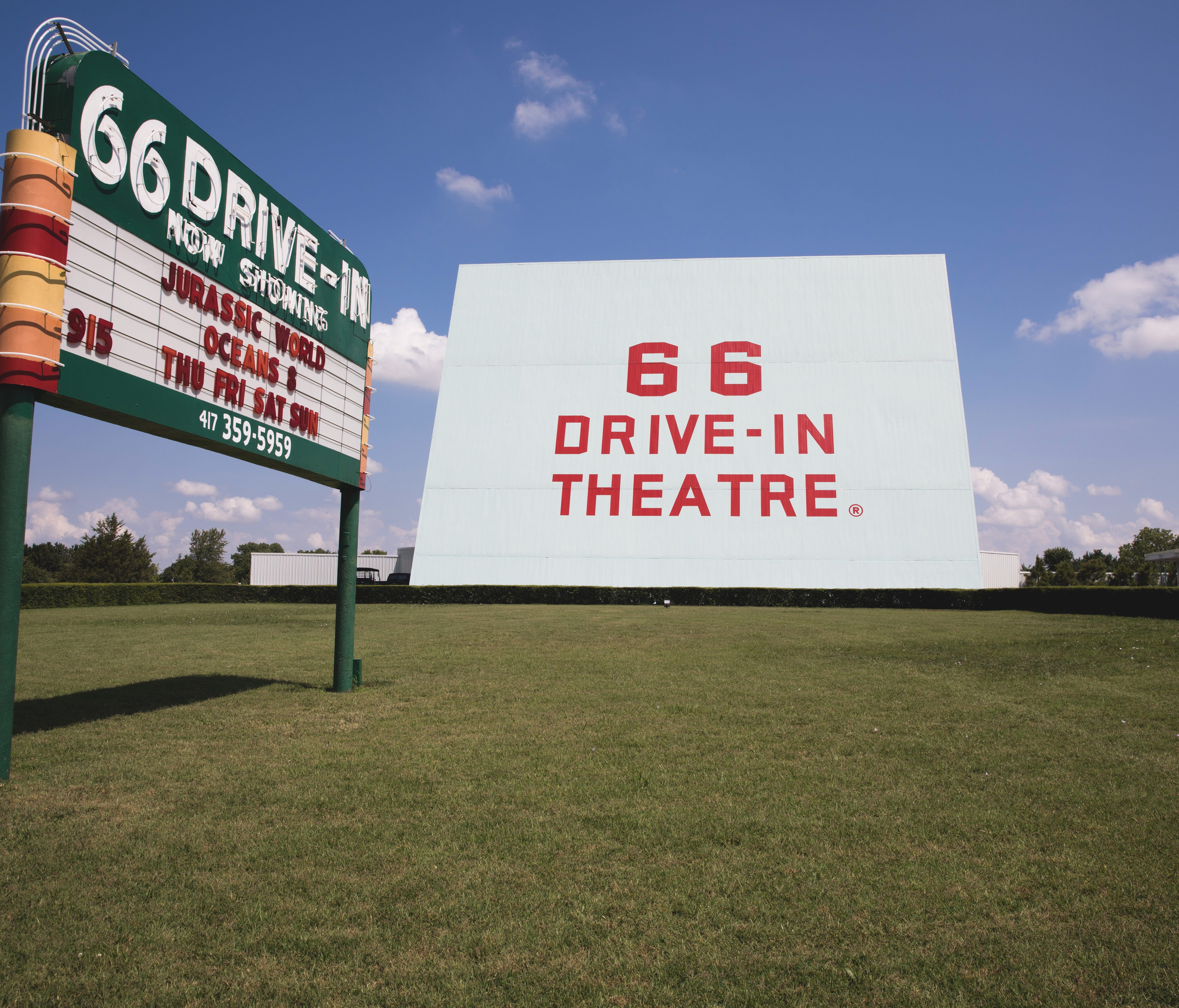 Located on a rural 9-acre plot almost 3 miles outside the town of Carthage is the 66 Drive-In Theatre. Drive-in theaters began as an innovation of the 1930s, but their iconic era of mass success did not begin until the lifting of wartime rationing an