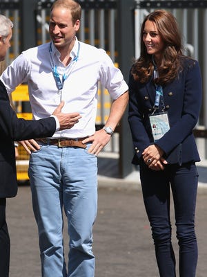 Catherine, Duchess of Cambridge and Prince William, Duke of Cambridge arrive at the SECC Hydro for the Gymnastics during the 20th Commonwealth Games on July 28, 2014 in Glasgow, Scotland.