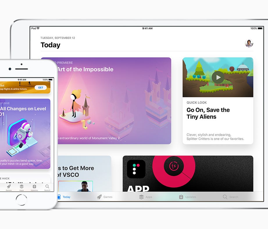 Apple iOS 11 on iPhone and iPad.