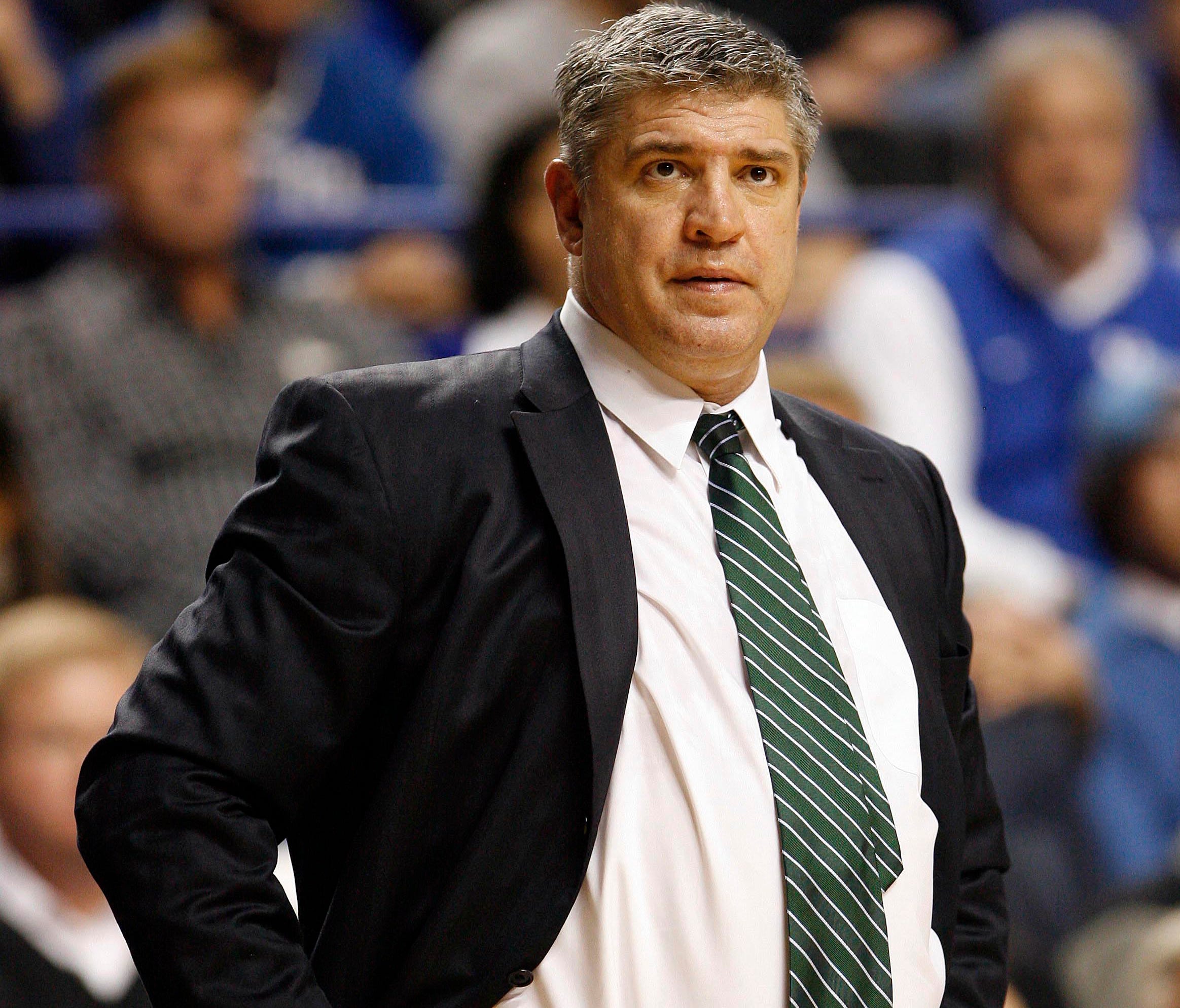 Siena coach, Jimmy Patsos, shown here as the head coach of Loyola (MD), is under investigation for verbal abuse.