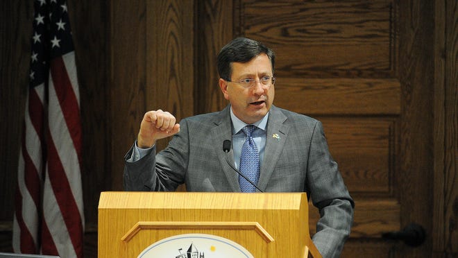Sioux Falls Mayor Mike Huether, shown in March, spoke to the county commission on Tuesday about forming a better partnership between the city and county.
