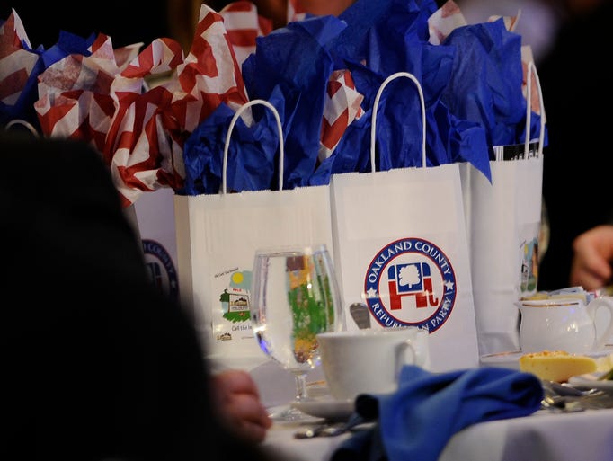 SWAG bags on the tables for attendees.