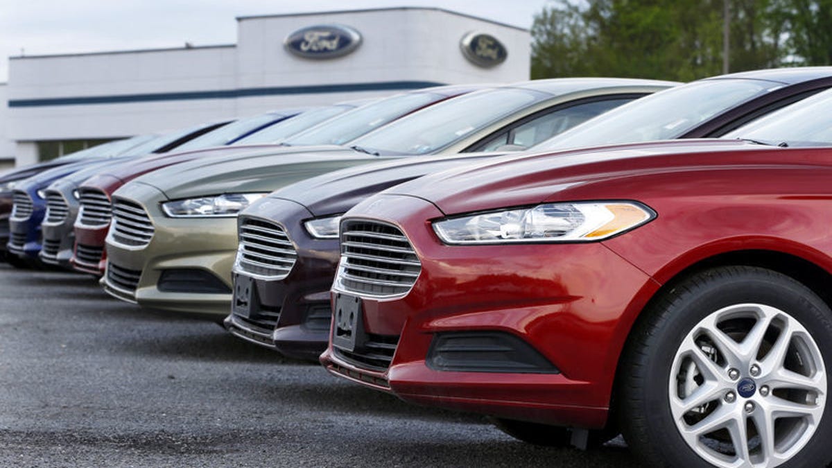 Keith Srakocic | Associated Press2013 Ford Fusions are displayed in May 2013 at an automobile dealership in Zelienople, Pa.