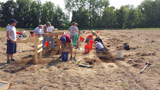 Digging and sifting at Camp Security 2015