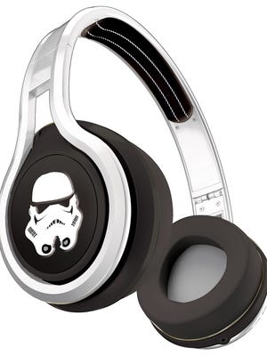 
Can’t wait for “Star Wars: Episode VII?” You can show your enthusiasm now by wearing a pair of Star Wars-branded Street by 50 on-ear headphones from SMS Audio. 

