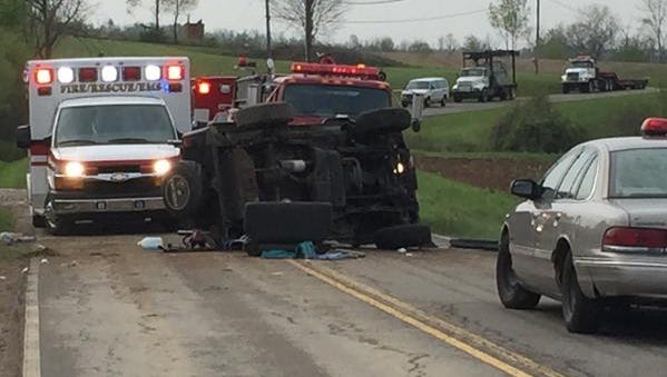 A crash was reported shortly after 8:45 a.m. Tuesday on the 8600 block of Brownsville Road.