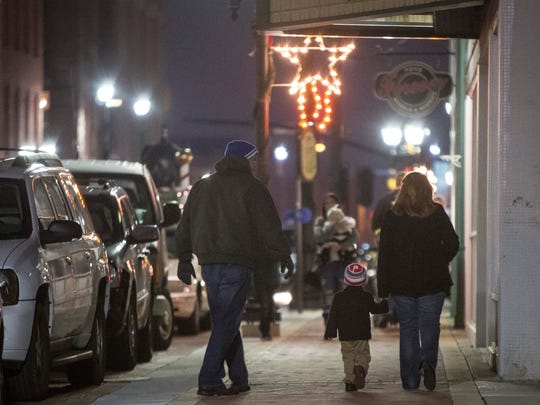 First Thursday brought Light Up DWNTWN and several art galleries to downtown Muncie in 2015.
