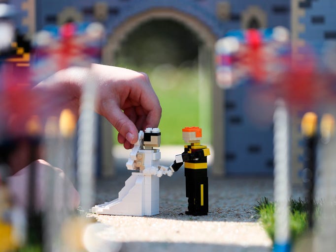 Lego  Meghan Markle is placed next to her husband-to-be