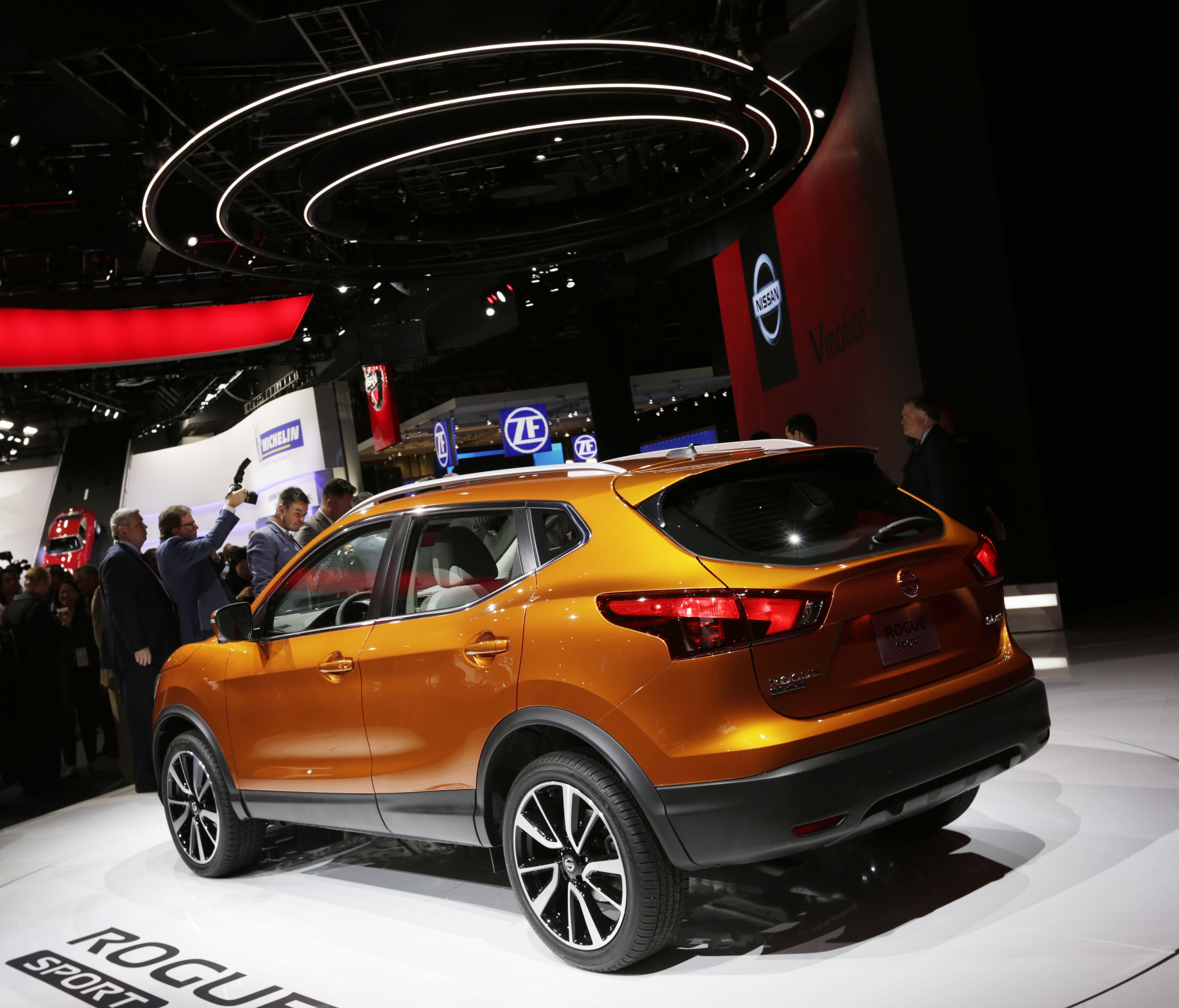 Nissan revealed the Rogue Sport during the 2017 North American International Auto Show at Cobo Center in Detroit in January. It is one of seven models getting automatic emergency braking