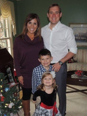 Genny and Sean Clifford with the children Jack and Kaitlyn.