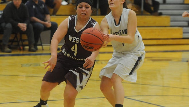Silver Stage's Brittanee Sell battles for the ball during a game earlier this season against West Wendover.
