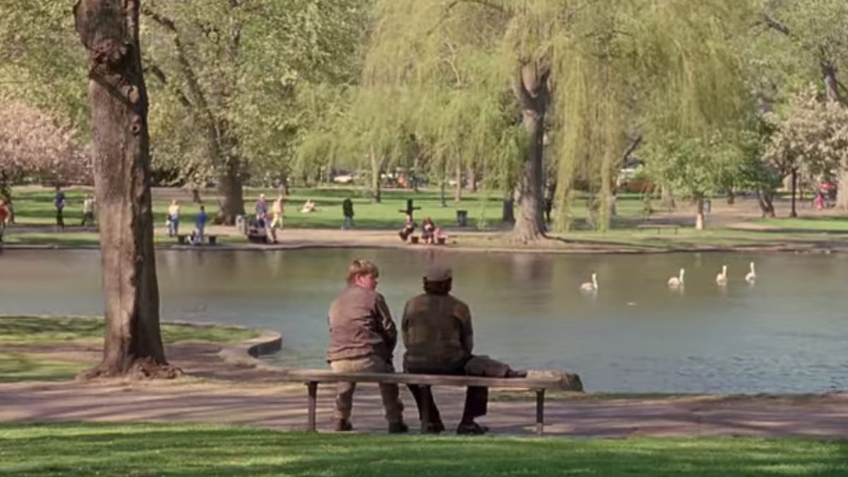 Good Will Hunting Bench Turned Into Robin Williams Memorial