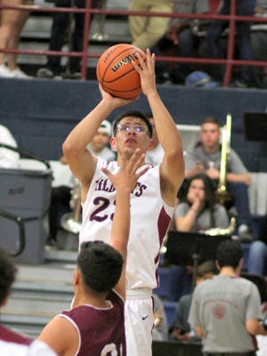 Junior Wildcat post Joseph Ochoa led all scorers with 16 points and his game-winning 3-point shot with 10.2 second left in regulation boosted Deming to a 56-55 win over visiting Gadsden high Tuesday at DHS Wildcat Gym.