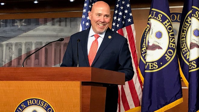 Rep. Tom MacArthur, R-N.J., said he asked Rep. Joe Crowley, D-N.Y., on Tuesday, May 8, 2018, not to pursue an inquiry into the circumstances behind House Chaplain Patrick Conroy's forced resignation. The encounter led to a shouting match on the House floor. MacArthur is seen here June 27, 2017.