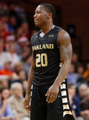 Oakland Golden Grizzlies guard Kay Felder (20) was taken by the Cleveland Cavaliers at 54.