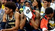 Michigan Wolverines guard Charles Matthews (1) reacts
