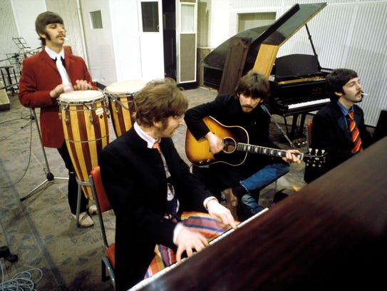 The Beatles recording "Sgt. Pepper's Lonely Heart's
