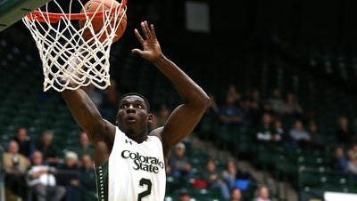 Emmanuel Omogbo, shown earlier this month, scored a game-high 15 points as CSU beat Regis 77-53 at Moby Arena on Tuesday, December 29th, 2015.