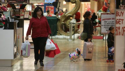 Holiday shoppers at Westfield Palm Desert were evacuated for a short time Monday morning when an alarm went off, and smoke was seen coming from an electrical panel at the north end of the mall, officials said.