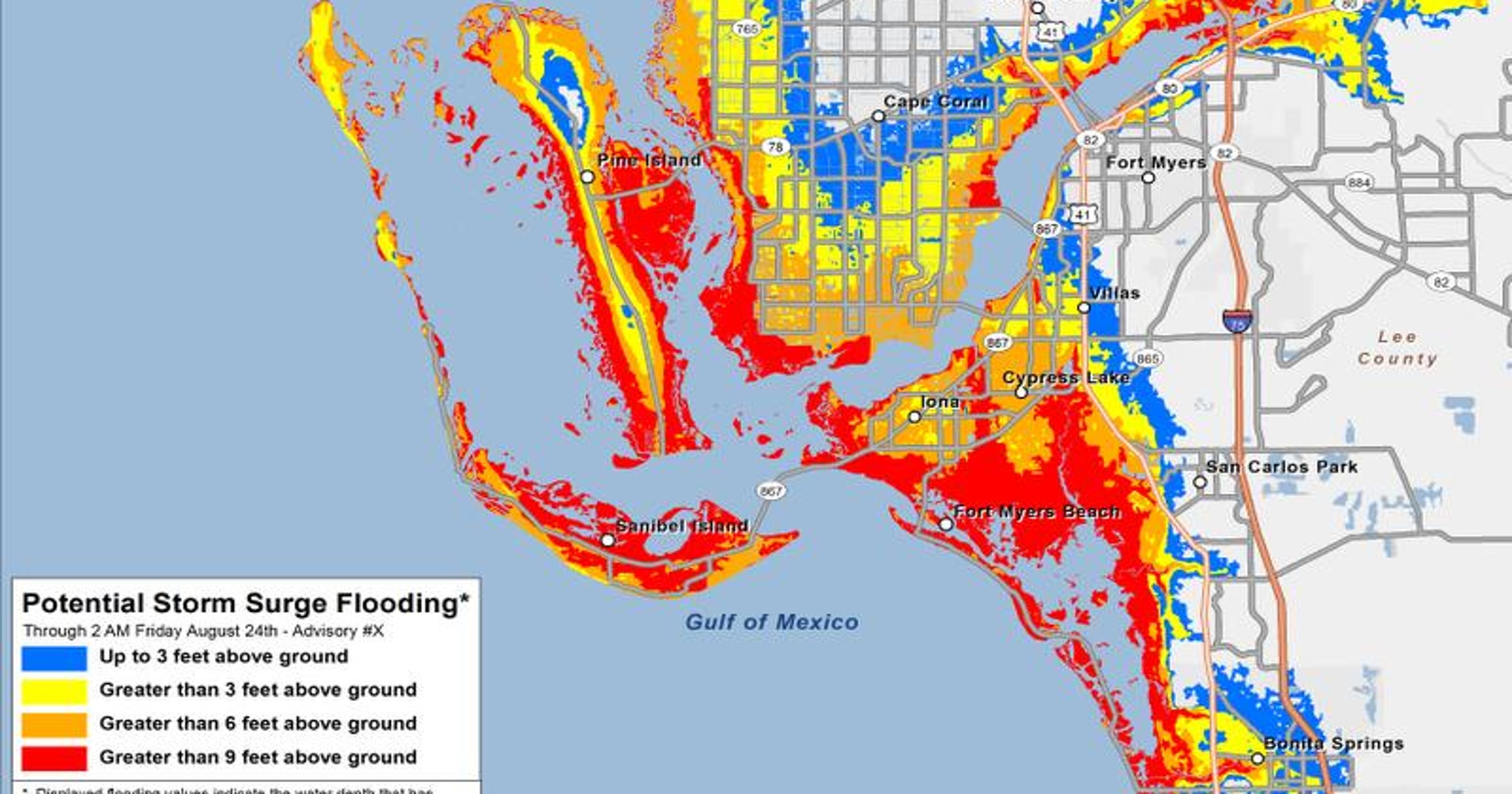 Season’s hurricane maps offer storm surge predictions
