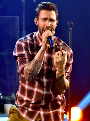 Adam Levine will perform with Maroon 5 on Feb. 28, 2015, at Bankers Life Fieldhouse.